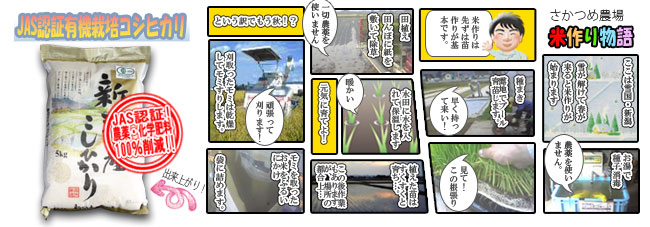 JAS認証有機栽培コシヒカリのページ